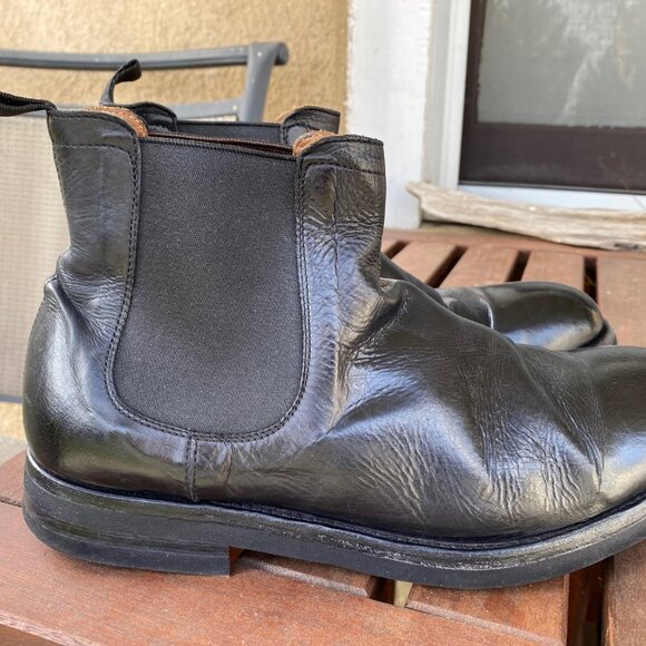 Green George Mens Shoes Chelsea Boots black Leather soles Vibram morflex - Picture 3 of 10